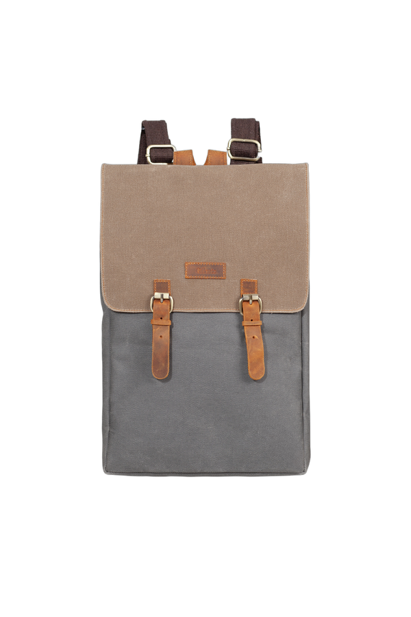 Gillario DESIGN02 15.6 Inch Gri Kanvas (Vizon Kapak) Laptop Sırt Çantası - Görünüm 1