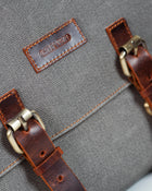 Gillario Design 01 Kanvas - Deri Gri Postacı Çanta - Görünüm 3