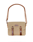 Gillario Design 01 Kanvas - Deri Camel Postacı Çanta - Görünüm 1