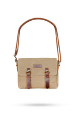 Gillario Design 01 Kanvas - Deri Camel Postacı Çanta - Görünüm 1