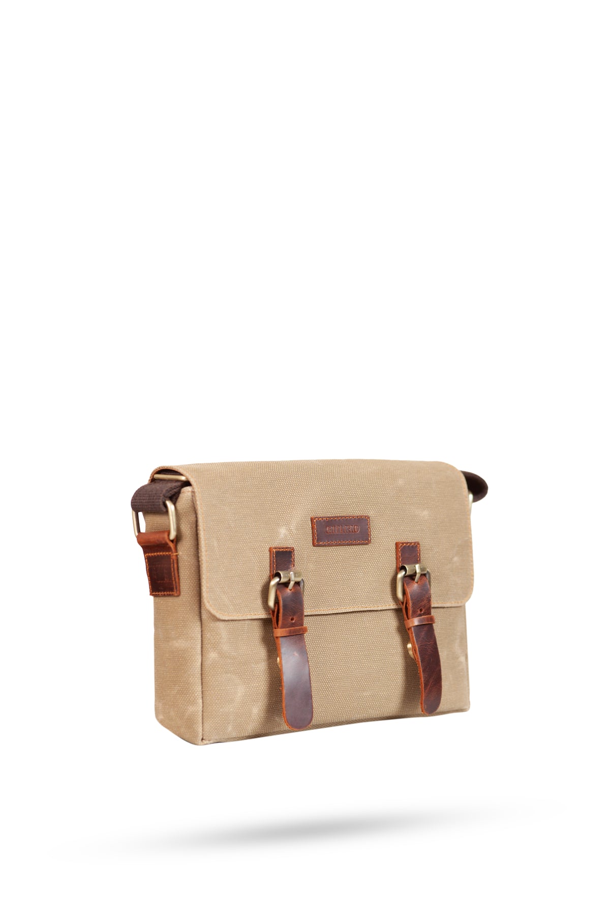 Gillario Design 01 Kanvas - Deri Camel Postacı Çanta - Görünüm 2