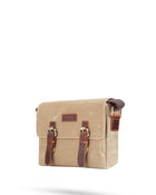 Gillario Design 01 Kanvas - Deri Camel Postacı Çanta - Görünüm 4