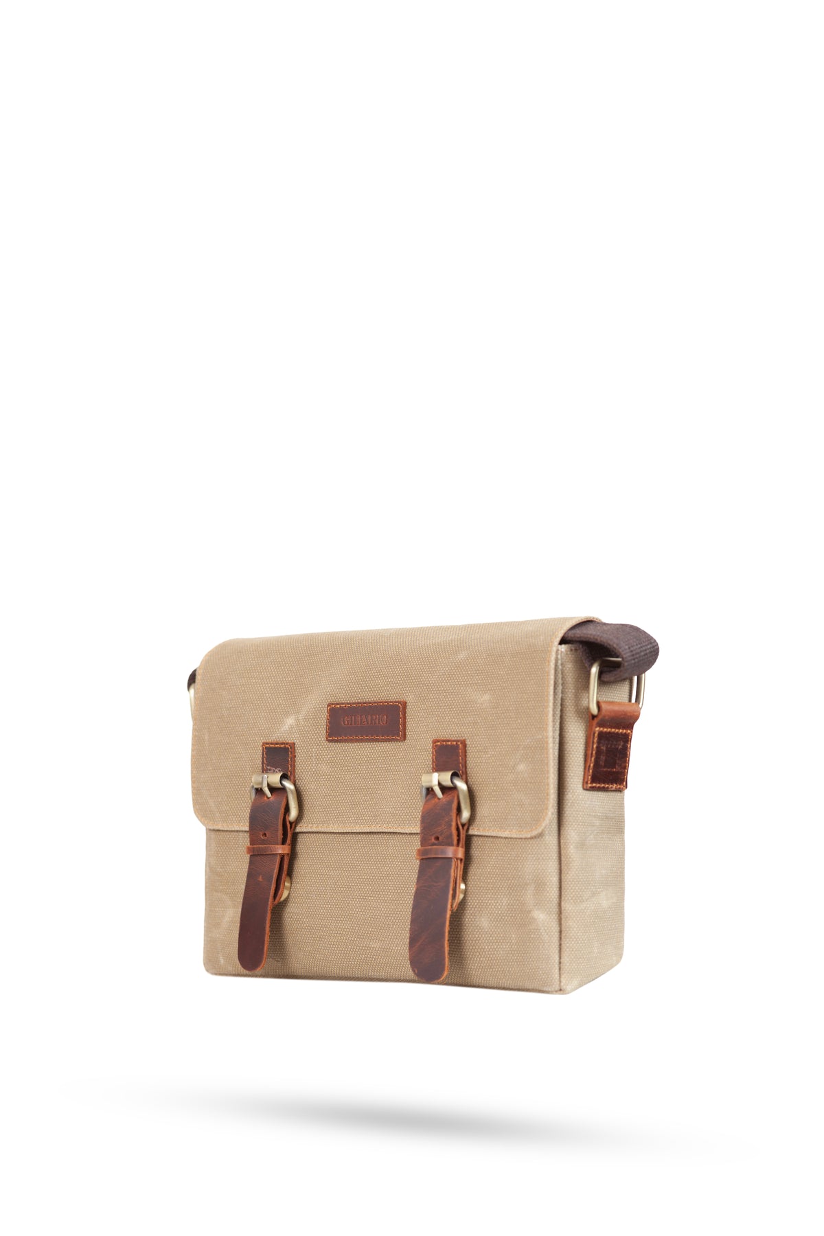 Gillario Design 01 Kanvas - Deri Camel Postacı Çanta - Görünüm 4