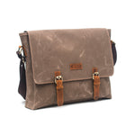 Gillario Design03 Kanvas-Deri Koyu Vizon 15.6 Inch Postacı Laptop Çantası - Görünüm 2