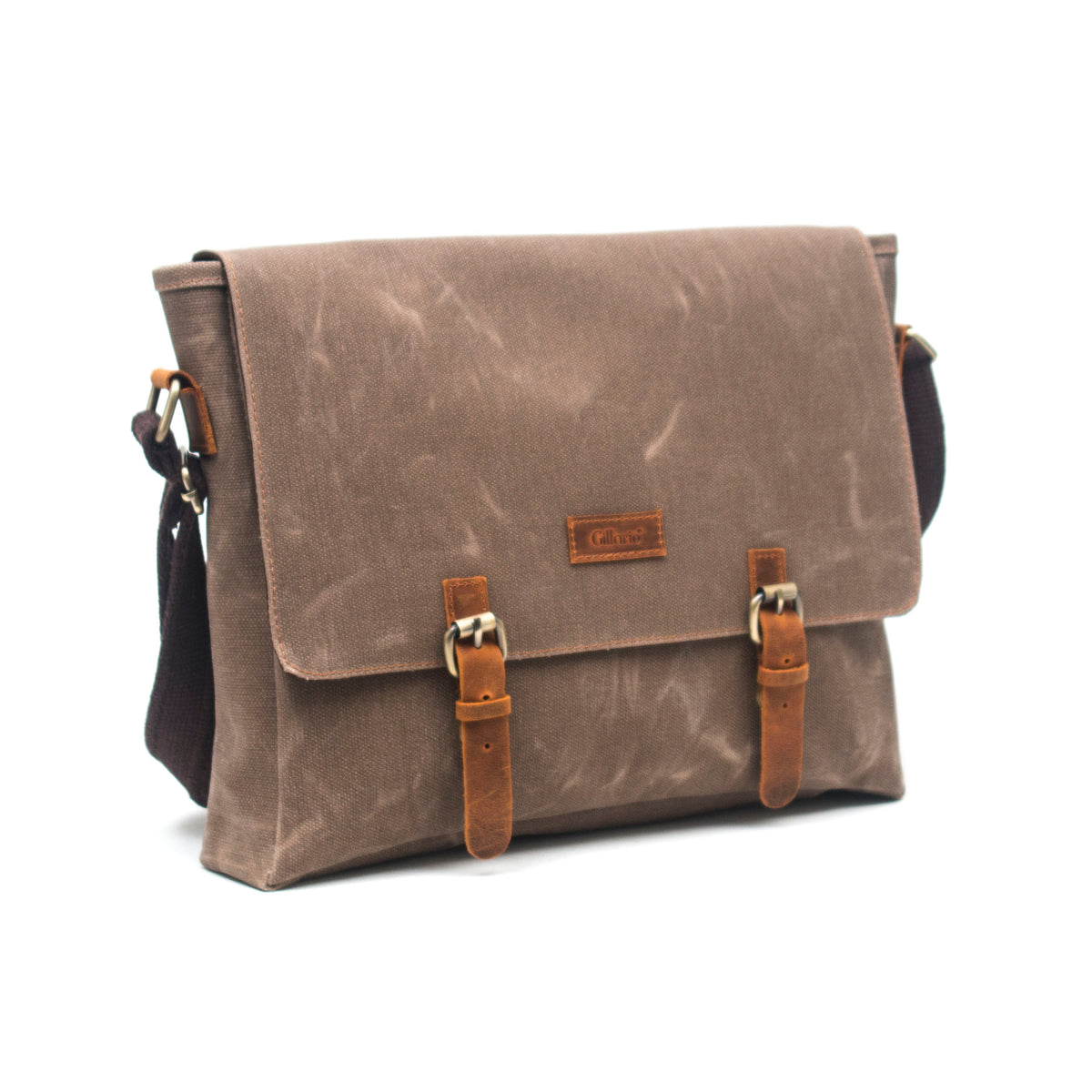 Gillario Design03 Kanvas-Deri Koyu Vizon 15.6 Inch Postacı Laptop Çantası - Görünüm 2