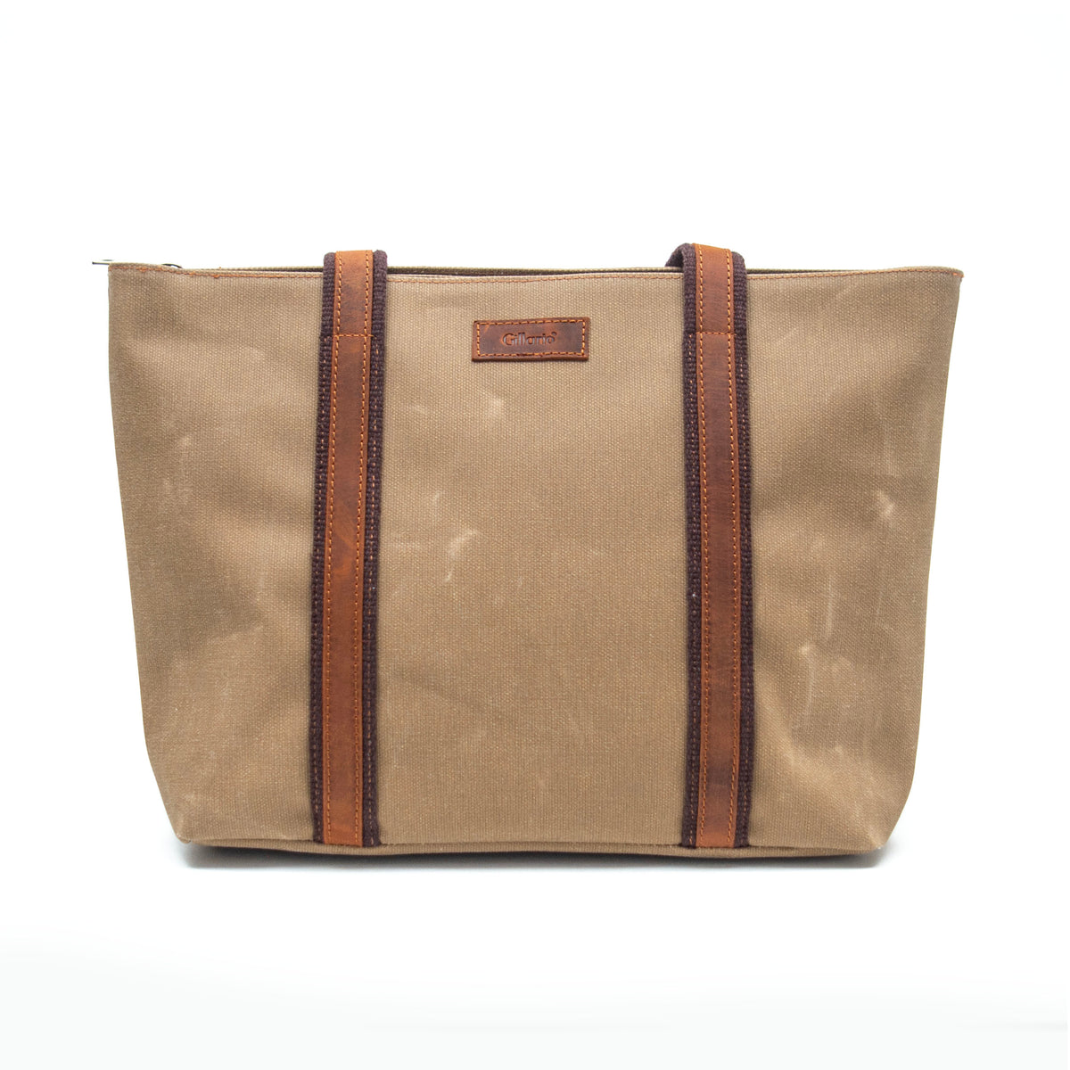 Gillario Design 05 Mumlu Kanvas Kumaş - Deri Kadın Camel Omuz Çanta - Görünüm 1