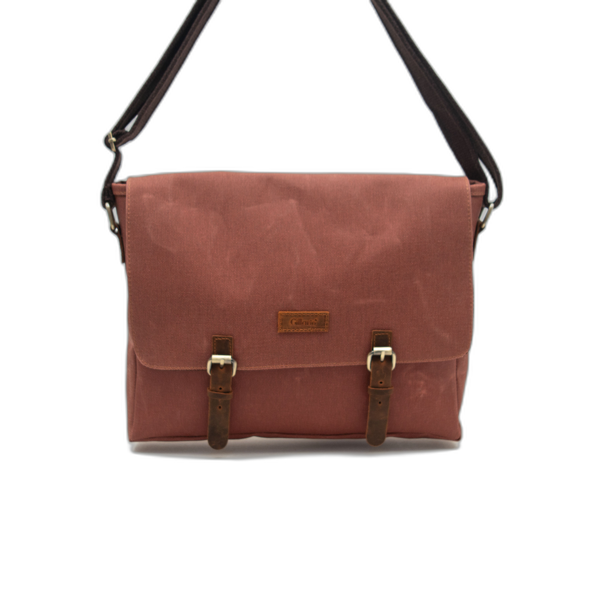 Gillario Design03 Kanvas Deri Kiremit 15.6 Inch Postacı Laptop Çantası - Görünüm 4