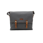Gillario Design03 Kanvas Deri Füme 15.6 Inch Postacı Laptop Çantası - Görünüm 1