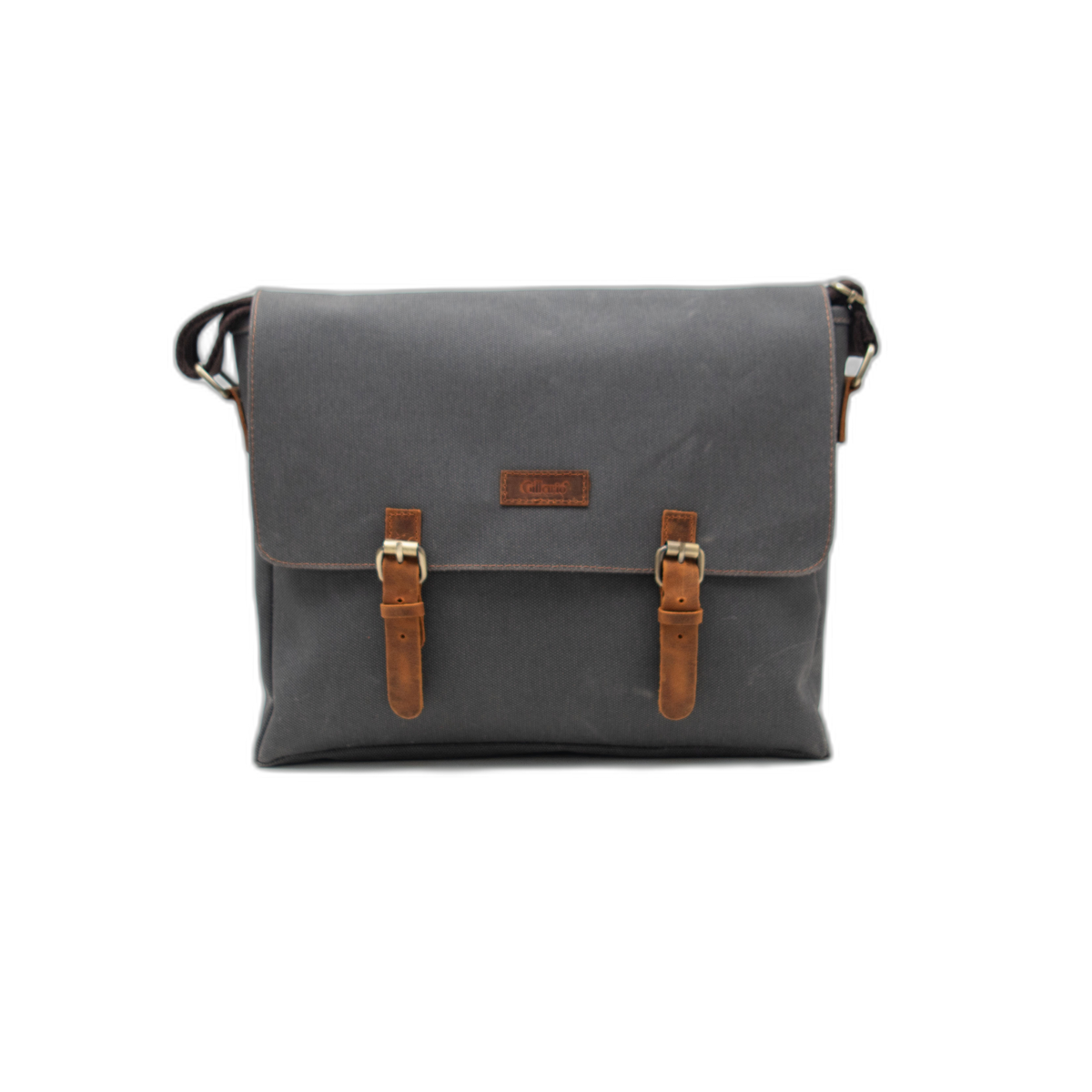 Gillario Design03 Kanvas Deri Füme 15.6 Inch Postacı Laptop Çantası - Görünüm 1