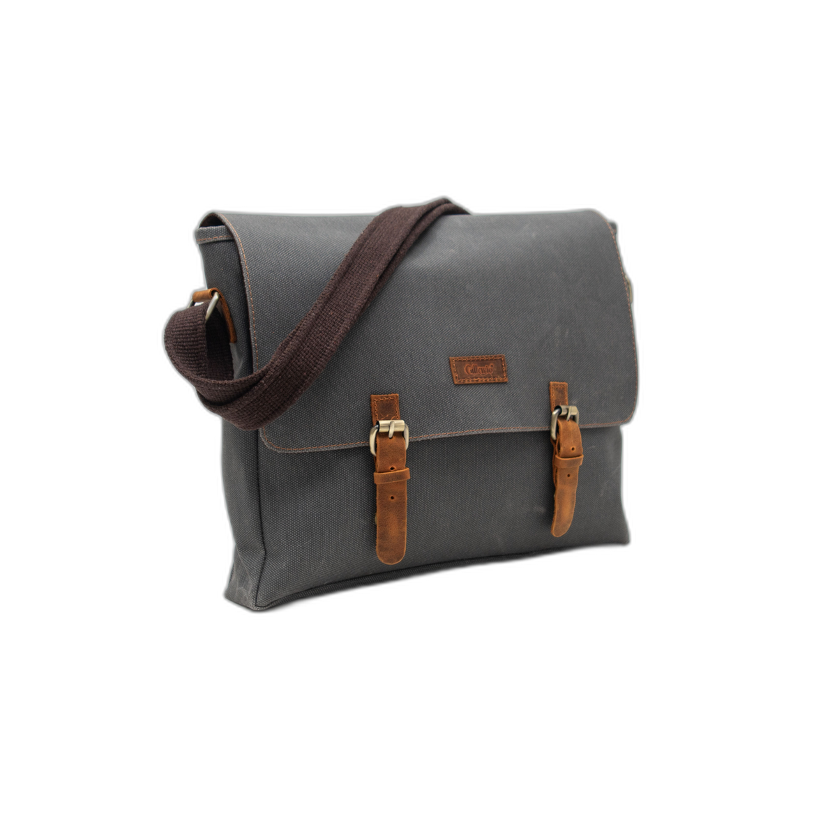 Gillario Design03 Kanvas Deri Füme 15.6 Inch Postacı Laptop Çantası - Görünüm 2