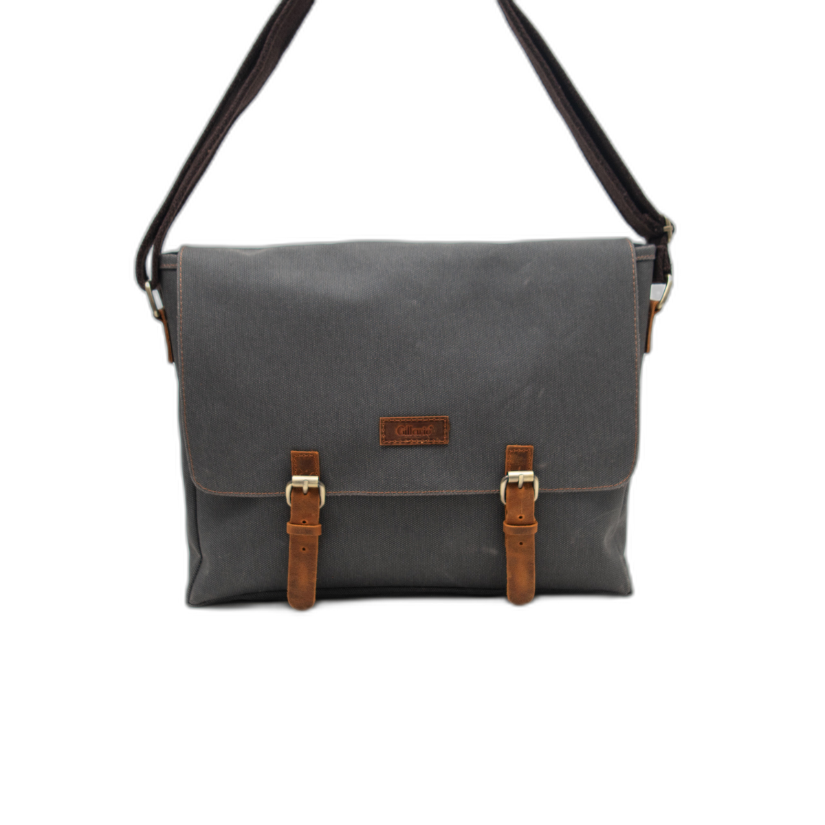 Gillario Design03 Kanvas Deri Füme 15.6 Inch Postacı Laptop Çantası - Görünüm 3