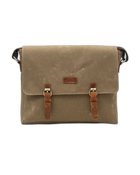Gillario Design03 Kanvas Deri Camel 15.6 Inch Postacı Laptop Çantası - Görünüm 1