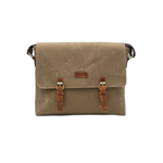 Gillario Design03 Kanvas Deri Camel 15.6 Inch Postacı Laptop Çantası - Görünüm 1