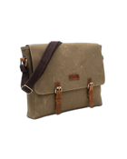 Gillario Design03 Kanvas Deri Camel 15.6 Inch Postacı Laptop Çantası - Görünüm 2