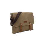 Gillario Design03 Kanvas Deri Camel 15.6 Inch Postacı Laptop Çantası - Görünüm 2