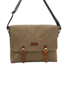 Gillario Design03 Kanvas Deri Camel 15.6 Inch Postacı Laptop Çantası - Görünüm 3