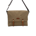 Gillario Design03 Kanvas Deri Camel 15.6 Inch Postacı Laptop Çantası - Görünüm 3