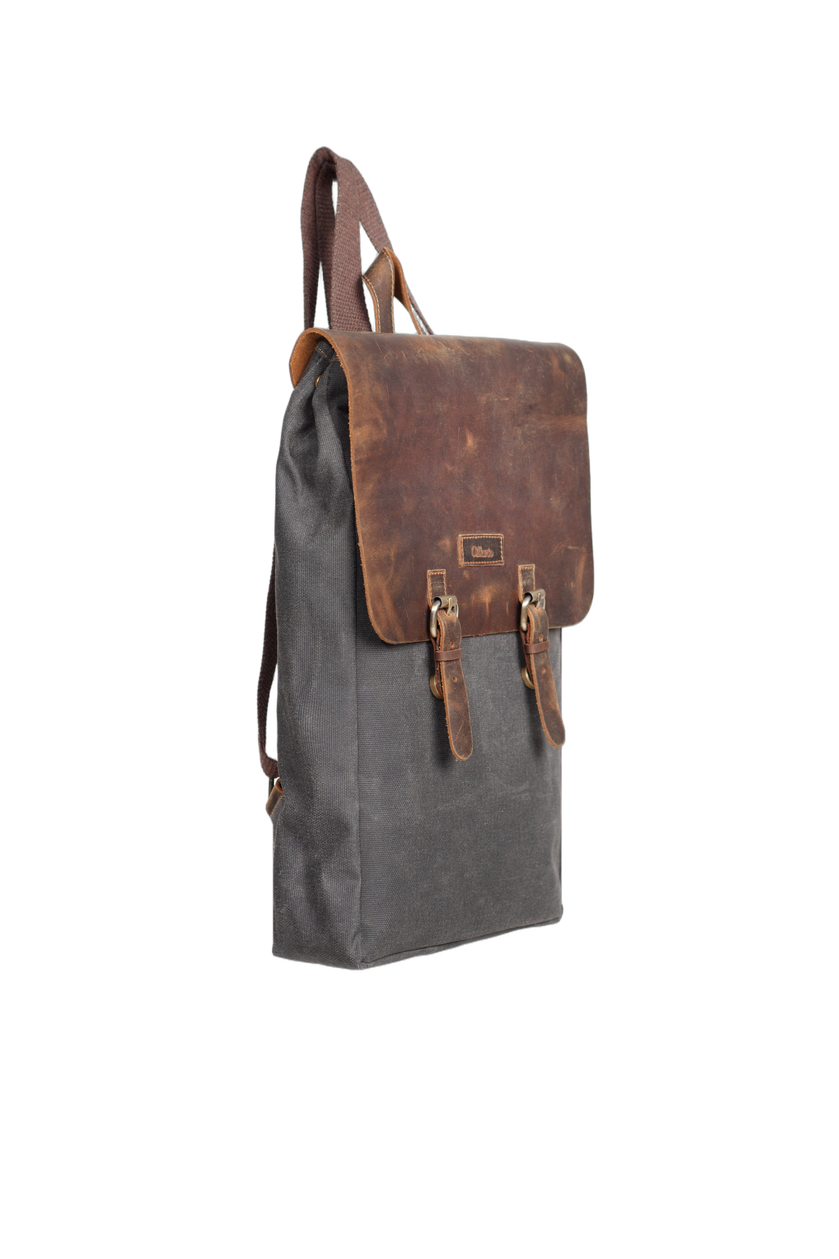 Gillario DESIGN02 15.6 Inch Siyah Kanvas (Deri Kapak) Laptop Sırt Çantası - Görünüm 2