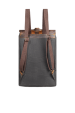 Gillario DESIGN02 15.6 Inch Siyah Kanvas (Deri Kapak) Laptop Sırt Çantası - Görünüm 3