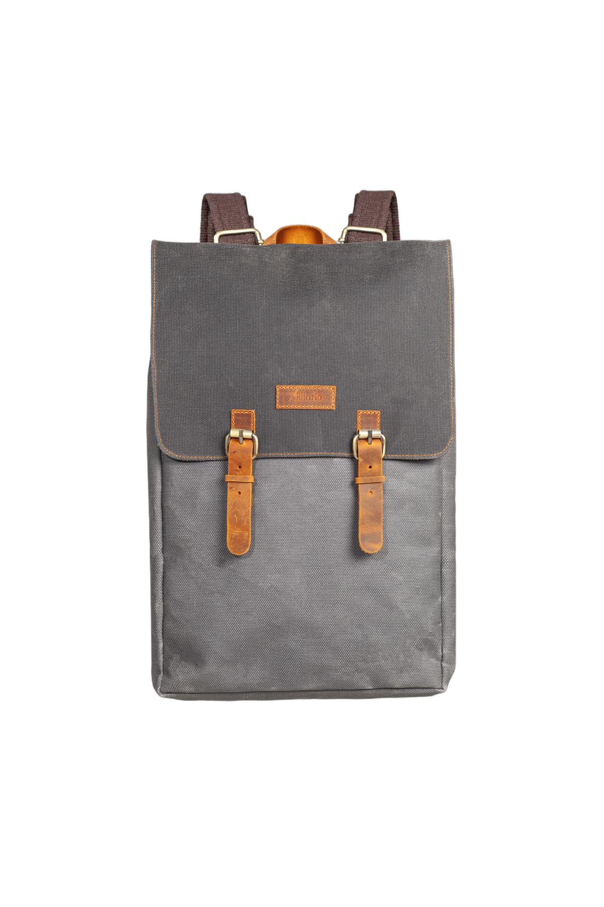 Gillario DESIGN02 15.6 Inch Gri Kanvas (Siyah Kanvas Kapak) Laptop Sırt Çantası - Görünüm 1