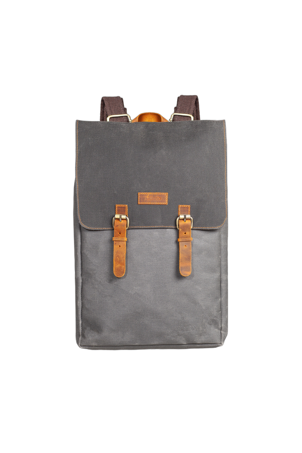 Gillario DESIGN02 15.6 Inch Gri Kanvas (Siyah Kanvas Kapak) Laptop Sırt Çantası - Görünüm 1