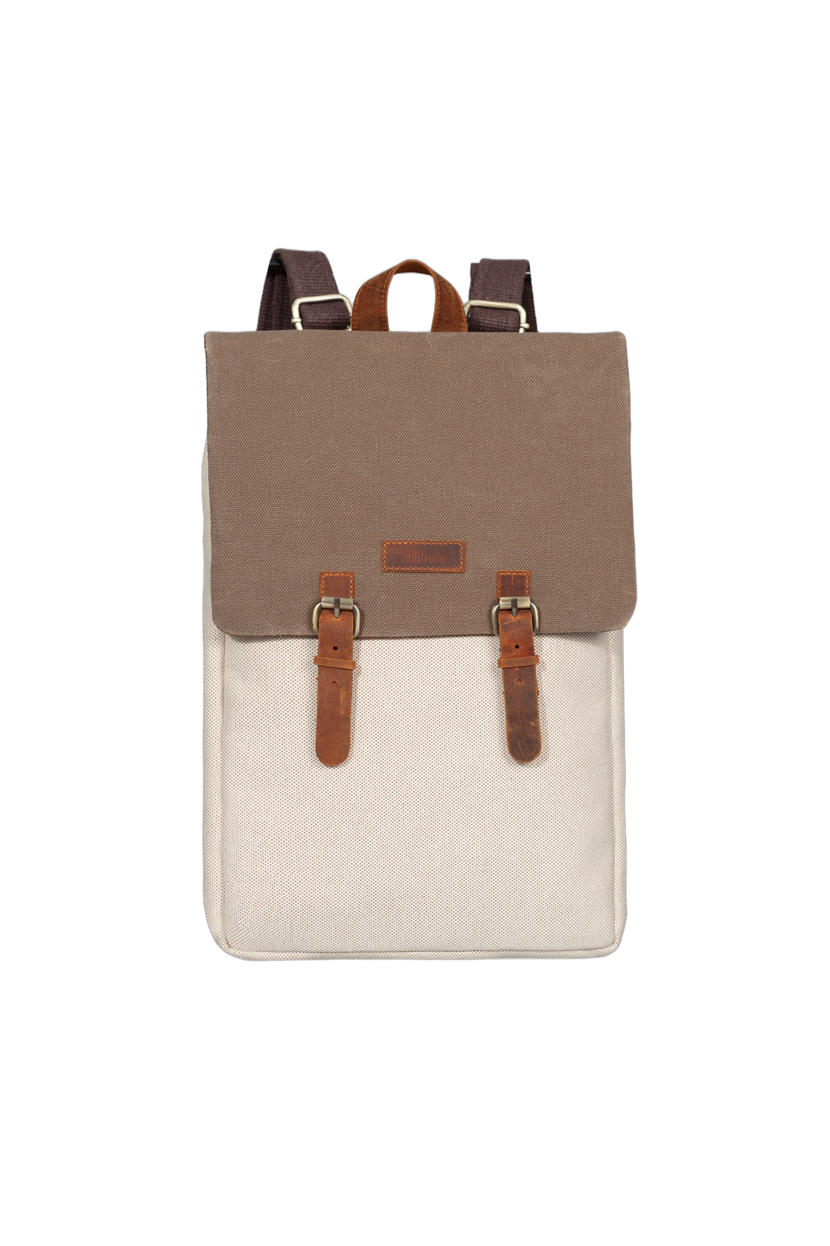 Gillario DESIGN02 15.6 Inch Bej Kanvas (Vizon Kapak) Laptop Sırt Çantası - Görünüm 1