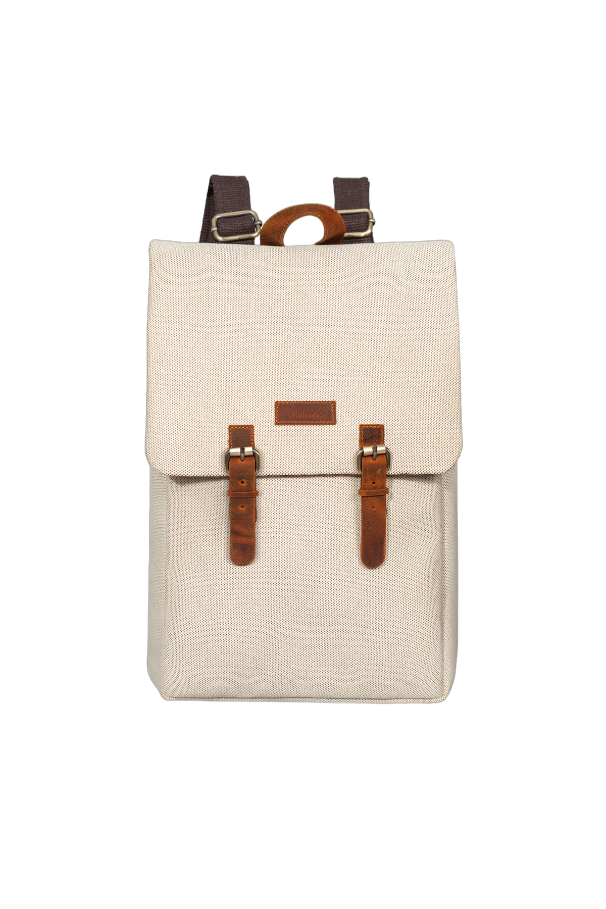 Gillario DESIGN02 15.6 Inch Bej Kanvas Laptop Sırt Çantası - Görünüm 1