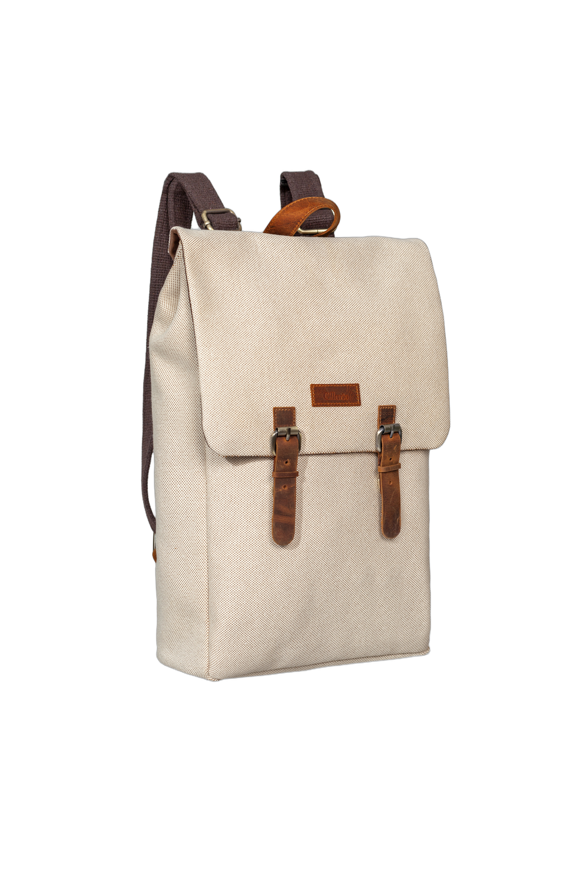 Gillario DESIGN02 15.6 Inch Bej Kanvas Laptop Sırt Çantası - Görünüm 2