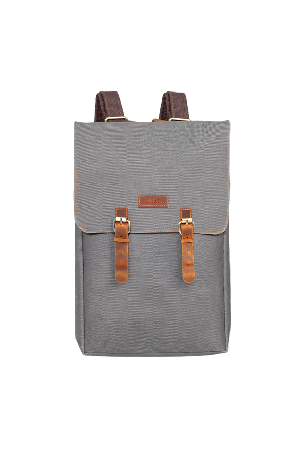 Gillario DESIGN02 15.6 Inch Gri Kanvas Laptop Sırt Çantası - Görünüm 1